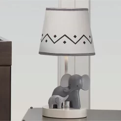 Lambs & Ivy Me & Mama White/Gray Elephant Nursery Lamp With Shade & Bulb -Lambs & Ivy GUEST 027a2e77 c18a 4874 9739 d1d4e5cfe3e4