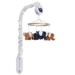 Lambs & Ivy Playful Elephant Blue/White Musical Baby Crib Mobile Soother Toy -Lambs & Ivy GUEST 02fb328a ddf0 48ec 93b8 0cfb678ef300