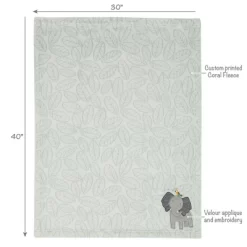 Lambs & Ivy Jungle Friends Appliqued Fleece Nursery Baby Blanket - Elephant -Lambs & Ivy GUEST 03f03c25 bcf4 42e8 8a93 2264249cbbb0