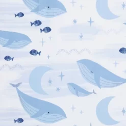 Lambs & Ivy Bubbles & Squirt 100% Cotton Whale/Ocean Fitted Crib/Toddler Sheet -Lambs & Ivy GUEST 05b27c28 2919 4b01 b8e3 8b753aff9ae6