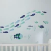 Lambs & Ivy Oceania Aqua/Blue Aquatic Fish Wall Decals/Stickers