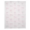 Lambs & Ivy Coquette Floral Pink Bows Aesthetic Warm Fleece Baby Blanket