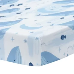 Lambs & Ivy Bubbles & Squirt 100% Cotton Whale/Ocean Fitted Crib/Toddler Sheet -Lambs & Ivy GUEST 0d3e7b9f 6bf7 4e65 9b76 64d66d69ce9a