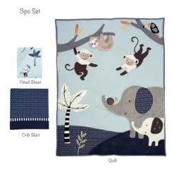 Lambs & Ivy Jungle Party 3-Piece Elephant/Monkey Baby Crib Bedding Set -Lambs & Ivy GUEST 16bdea4c d369 4749 b3eb 69a3c35b5656