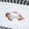 Lambs & Ivy Goodnight Moon 100% Cotton White Fitted Crib Sheet - Moon/Stars