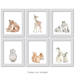 Lambs & Ivy Watercolor Woodland Animals 6-Piece Unframed Nursery Wall Art Decor -Lambs & Ivy GUEST 2174e636 8875 42d2 aca8 b6c156c82414