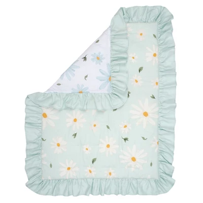 Lambs & Ivy Sweet Daisy Blue/White 3-Piece Floral Baby Crib Bedding Set 1 Lambs & Ivy Sweet Daisy Blue/White 3-Piece Floral Baby Crib Bedding Set