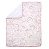 Lambs & Ivy Signature Rainbow Minky/Faux Shearling Soft Fleece Baby Blanket