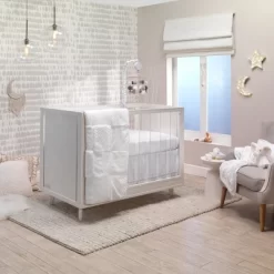 Lambs & Ivy Signature Pom Pom Musical Baby Crib Mobile - White/Gray -Lambs & Ivy GUEST 2959ed56 2399 48c1 a96c a557be370a31