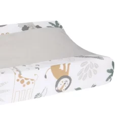 Lambs & Ivy Jungle Friends Soft, Warm & Cozy Safari Changing Pad Cover - Gray