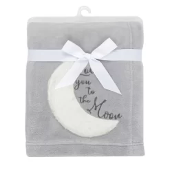 Lambs & Ivy Goodnight Moon Gray Appliqued And Embroidered Fleece Baby Blanket -Lambs & Ivy GUEST 35d7092e f700 4a2e 8e9a d90854ab5c2d