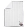Lambs & Ivy Baby Jungle Gray/White Faux Shearling Sloth Baby Blanket