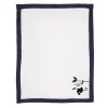 Lambs & Ivy Jungle Party White/Navy Monkey Soft Fleece Baby Blanket