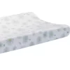 Lambs & Ivy Sweet Daisy White/Blue Flowers Changing Pad Cover