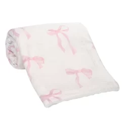 Lambs & Ivy Coquette Floral Pink Bows Aesthetic Warm Fleece Baby Blanket -Lambs & Ivy GUEST 426db300 c434 4227 90d1 37a78752148f