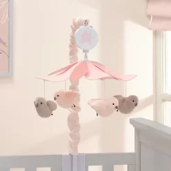 Lambs & Ivy Petals Pink/Gray Birds Musical Baby Crib Mobile Soother Toy -Lambs & Ivy GUEST 44a5a141 63f8 42db acbd c9fa9acfc6d1