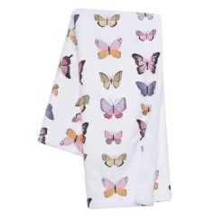 Lambs & Ivy Butterfly Dreams Ultra-Soft Fleece/Faux Shearling Baby Blanket -Lambs & Ivy GUEST 4a8873dc 246d 49a7 adbe 80454d62866a