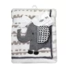 Lambs & Ivy Urban Jungle Gray Elephant Baby Blanket