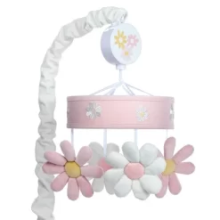 Lambs & Ivy Daisy Dreams Musical Baby Crib Mobile Soother Toy - Pink/White -Lambs & Ivy GUEST 4e910591 d211 4c48 8f60 260da6d6faca