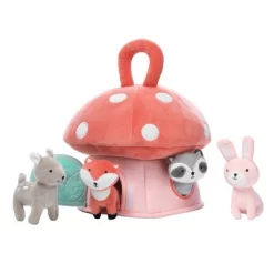 Lambs & Ivy Interactive Plush Mushroom House With Stuffed Animal Toys