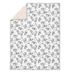 Lambs & Ivy Disney Baby WINNIE THE POOH Baby Blanket - Tan/Cream Jersey/Minky