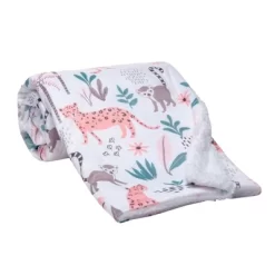 Lambs & Ivy Enchanted Safari Animals White Ultra Soft Jungle Baby Blanket -Lambs & Ivy GUEST 549c7f06 0769 4c51 986b 0201c23a303a