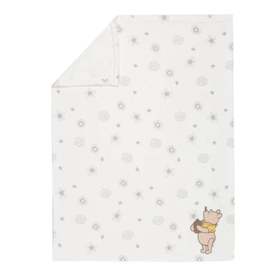 Lambs & Ivy Disney Baby WINNIE THE POOH Cream Fleece Appliqued Baby Blanket 2 Lambs & Ivy Disney Baby WINNIE THE POOH Cream Fleece Appliqued Baby Blanket - Image 2