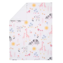 Lambs & Ivy Jazzy Jungle White Fleece Safari Animals Soft Baby Blanket -Lambs & Ivy GUEST 5edbed20 ddaa 40a1 8313 9fe4c38b19cd