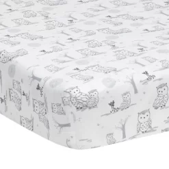 Lambs & Ivy Luna White/Gray Celestial Owl 4-Piece Nursery Baby Crib Bedding Set -Lambs & Ivy GUEST 61f54343 ae9c 407c a02c 56fad6d4646d
