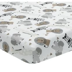 Lambs & Ivy Jungle Safari Gray/Tan/White Nursery 6-Piece Baby Crib Bedding Set -Lambs & Ivy GUEST 7191e67b 9790 47ee a5e2 8bea199cbe42