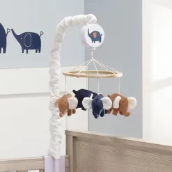 Lambs & Ivy Playful Elephant Blue/White Musical Baby Crib Mobile Soother Toy -Lambs & Ivy GUEST 7461785d a587 4878 a5ee f1f1b10edf8e