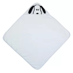 Lambs & Ivy Snoopy Baby/Infant Cotton Hooded Bath Towel - White -Lambs & Ivy GUEST 7599cd6c 082e 4a1a 9481 c680f1cb9142