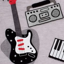 Lambs & Ivy Rock Star Musical Instruments 3-Piece Baby Crib Bedding Set - Gray -Lambs & Ivy GUEST 7ba82bf0 9307 4ebe 8b7c da8767205585