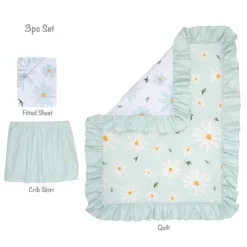Lambs & Ivy Sweet Daisy Blue/White 3-Piece Floral Baby Crib Bedding Set 12 Lambs & Ivy Sweet Daisy Blue/White 3-Piece Floral Baby Crib Bedding Set -Lambs & Ivy GUEST 7fe153b9 4fb5 478b 8d2a 2a319e40658f