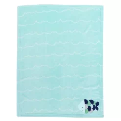 Lambs & Ivy Oceania Blue Turquoise Coral Fleece Baby Blanket With Fish