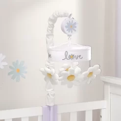 Lambs & Ivy Sweet Daisy White Floral Musical Baby Crib Mobile Soother Toy -Lambs & Ivy GUEST 80d8a700 31d8 46f3 b575 d831758e405c
