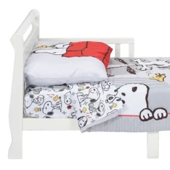 Lambs & Ivy 4pc Snoopy Love Toddler Bedding Set - Gray/Red/White -Lambs & Ivy GUEST 811f5f59 630c 4b9a ab1a ce280aedf25c