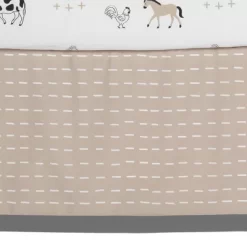 Lambs & Ivy Baby Farm Animals 5-Piece White/Taupe Baby Crib Bedding Set -Lambs & Ivy GUEST 8555df3d be4f 4a8d b5db bdb58c32f4e3