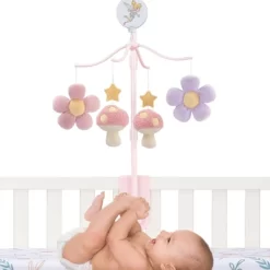 Lambs & Ivy Disney Tinker Musical Baby Crib Mobile Soother Toy - Bell Floral