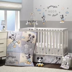 Lambs & Ivy Disney Baby Moonlight Mickey Mouse Fitted Crib Sheet - White -Lambs & Ivy GUEST 87324256 3c97 4b81 8e98 1ac71c45a9bc