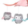 Lambs & Ivy Sweet Owl Dreams Gray/Pink Musical Baby Crib Mobile Soother Toy