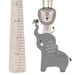 Lambs & Ivy Jungle Safari Tree With Animals Kids Growth Chart Wall Decals