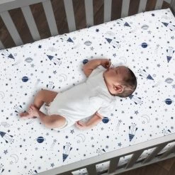 Lambs & Ivy Sky Rocket 5-Piece Blue Galaxy/Space Nursery Baby Crib Bedding Set -Lambs & Ivy GUEST 941bb066 b4dd 4b7d 867c e84206a54cfa