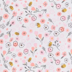Lambs & Ivy Little Garden 100% Cotton Pink Floral Fitted Crib/Toddler Sheet -Lambs & Ivy GUEST 94c6313d 1015 45e6 9b87 63e05050602b