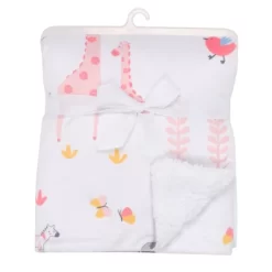 Lambs & Ivy Jazzy Jungle White Fleece Safari Animals Soft Baby Blanket -Lambs & Ivy GUEST 9bece486 6800 4c3c b364 bf507bae6a11