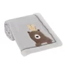 Lambs & Ivy Sierra Sky Grey Bear/Owl Soft Fleece Baby Blanket