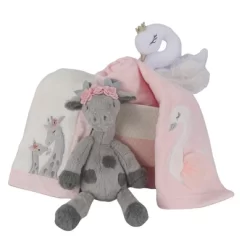 Lambs & Ivy Pink/White 5-Piece Luxury Infant / Newborn / Baby Gift Basket -Lambs & Ivy GUEST a3d1f9de d937 44bf acb8 5af067f1d1dd