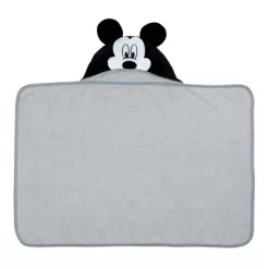 Lambs & Ivy Disney Baby Mickey Mouse Gray Cotton Hooded Baby Bath Towel -Lambs & Ivy GUEST a461ccc5 f556 44e7 ad8d b6f024571730