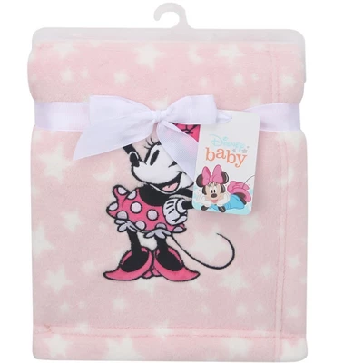 Lambs & Ivy Disney Baby Minnie Mouse Stars Pink Soft Fleece Baby Blanket 3 Lambs & Ivy Disney Baby Minnie Mouse Stars Pink Soft Fleece Baby Blanket - Image 3