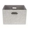 Lambs & Ivy Gray Foldable/Collapsible Storage Bin/Basket Organizer With Handles